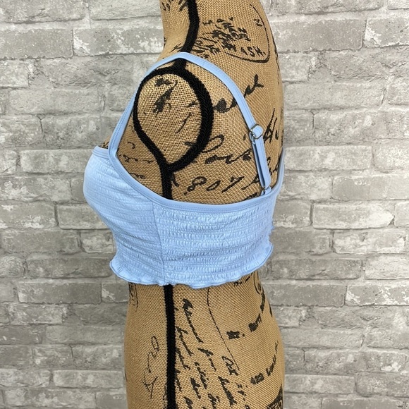 Xhilaration Textured Smocked Bikini Top - Picture 3 of 8